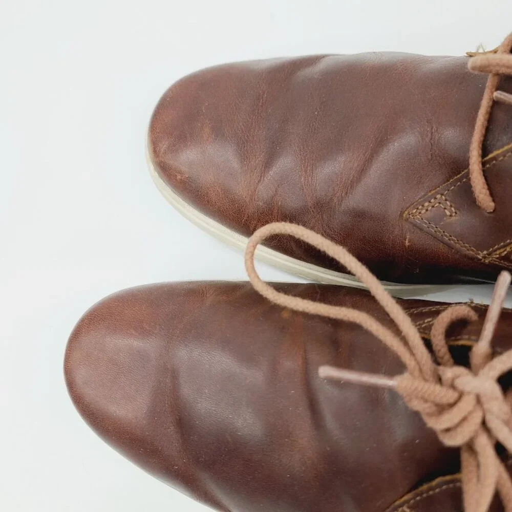 Timberland Men's Brown Franklin A22QA Leather Classic Ankle Chukka Boots Size 12